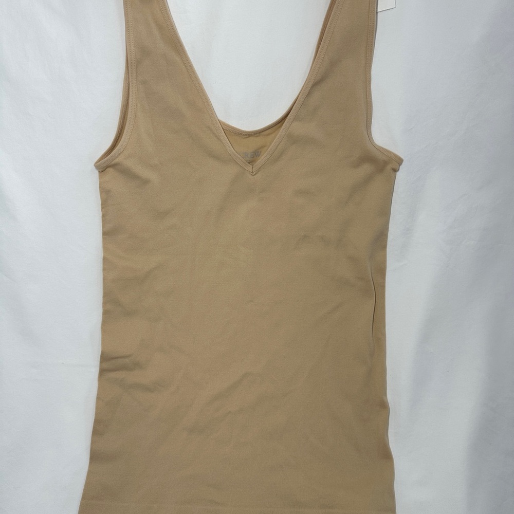 J. Crew Tan V-Neck Tank Top
